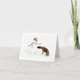 Tarjeta Festiva El "boxeador resuelve arte Notecard del perro del