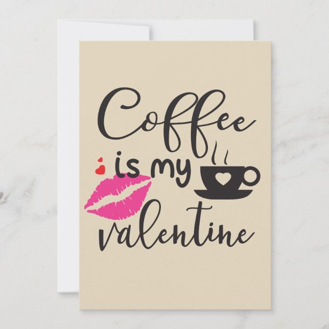 Tarjeta Festiva El café es de mi mujer de San Valentín (Anverso)