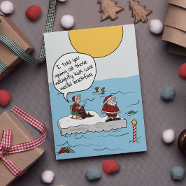 Tarjeta Festiva El calentamiento global priva a los Navidades del