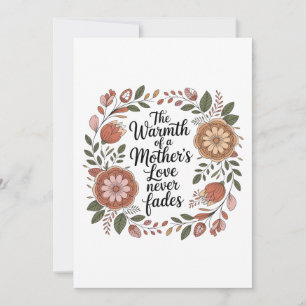 Tarjeta Festiva El Calor Del Amor De Una Madre Nunca Se Apaga