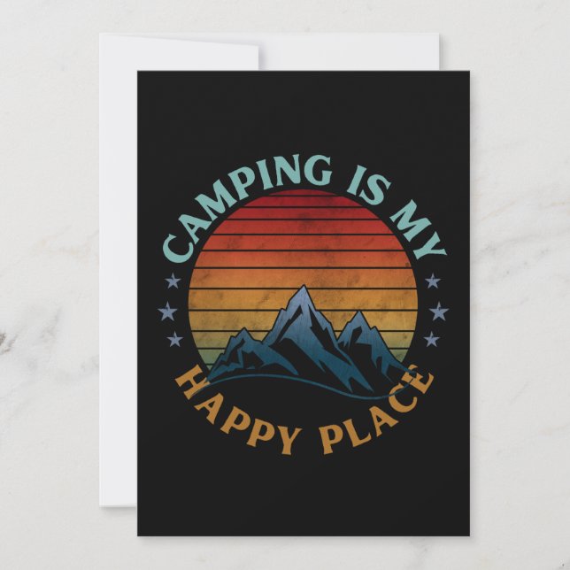TARJETA FESTIVA EL CAMPING ES MI LUGAR FELIZ (Anverso)