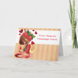 Tarjeta Festiva El caramelo del tiempo de Olde sumergió las fresas