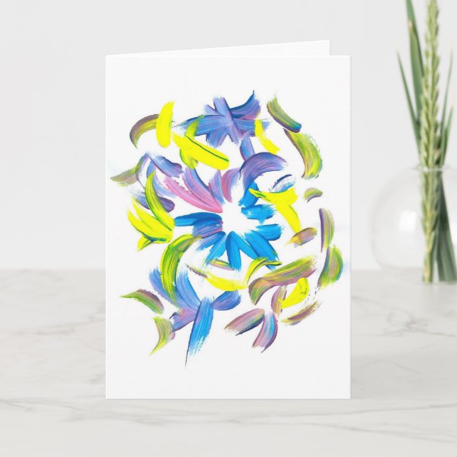 Tarjeta Festiva El caramelo riega al artista del autismo (Anverso)