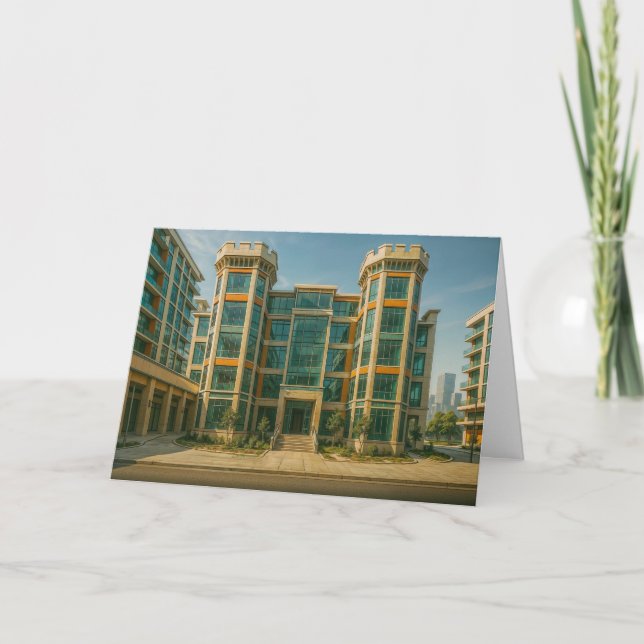 Tarjeta Festiva El Castillo de la Ciudadela de Cristal (Anverso)