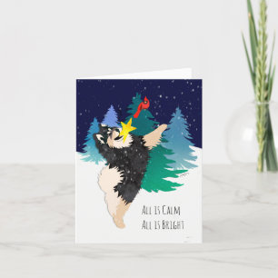 Tarjeta Festiva El Celestial - Finnish Lapphund tarjetas-personali