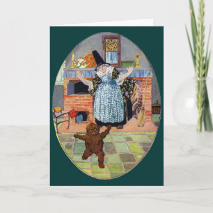 Tarjeta Festiva El chico del pan de jengibre sale del horno