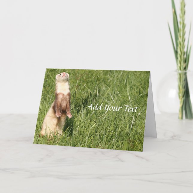 Tarjeta Festiva El cielo sube los hurones (Anverso)