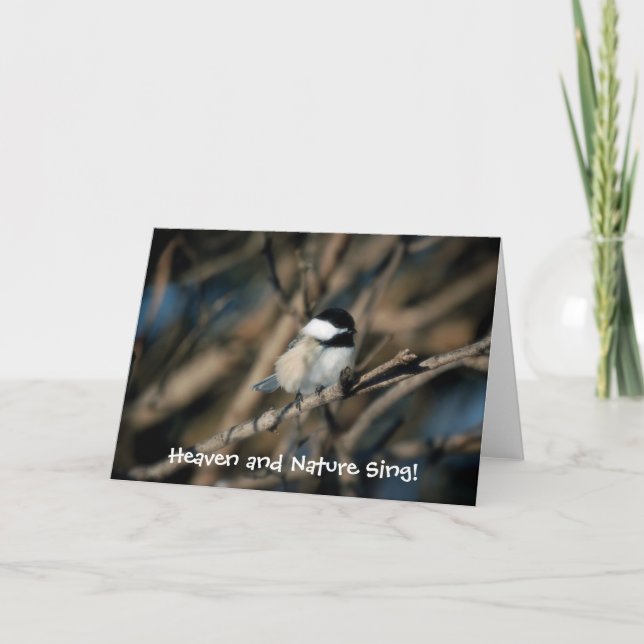 Tarjeta Festiva ¡El cielo y la naturaleza cantan! (Anverso)