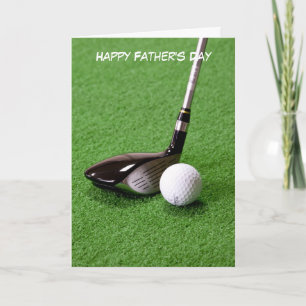 Tarjeta Festiva El club de golf y el día del padre de la bola