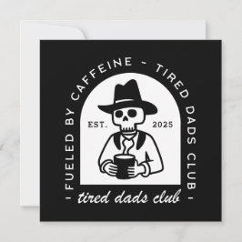 Tarjeta Festiva El club de los papás cansados personalizado divert