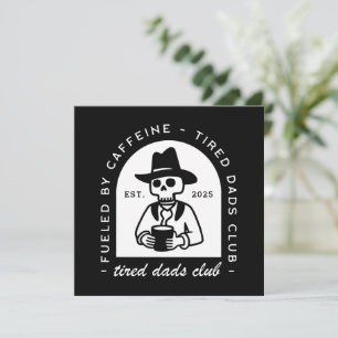 Tarjeta Festiva El club de los papás cansados personalizado divert
