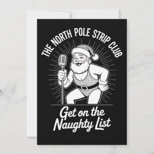 Tarjeta Festiva El club de striptease del Polo Norte Santa de Navi