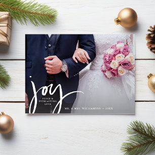 Tarjeta Festiva El collage de fotos de la boda de la alegría del