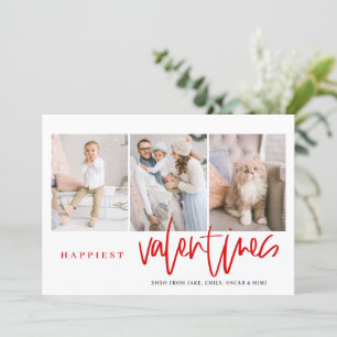 Tarjeta Festiva El Collage de fotos más feliz de San Valentín con