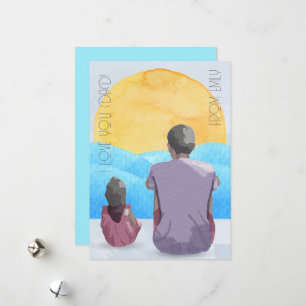 Tarjeta Festiva El color del agua vistas al mar para papá