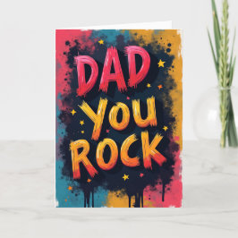 Tarjeta Festiva El colorido papá tú rompes el Día de los Padres vi