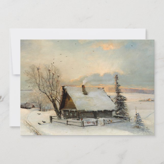 Tarjeta Festiva El comienzo de la primavera | Alexei Savrasov (Anverso)