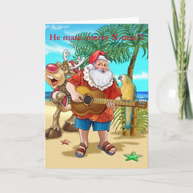 Tarjeta Festiva Él compañero, feliz Chistmas (Anverso)