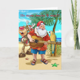 Tarjeta Festiva Él compañero, feliz Chistmas