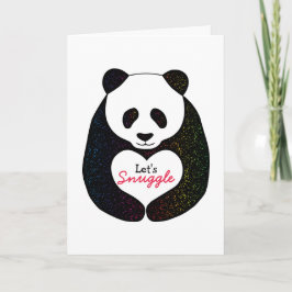 Tarjeta Festiva El corazón de la panda del arco iris nos dejó