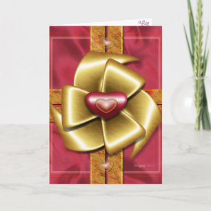 Tarjeta Festiva El corazón envuelve a Valentine
