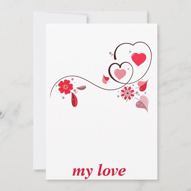 Tarjeta Festiva el corazón moderno de wow, (Anverso)