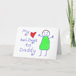 Tarjeta Festiva El corazón pertenece al papá