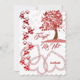 Tarjeta Festiva El Corazón Romántico Me Olvida No Valentine