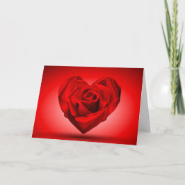 Tarjeta Festiva El corazón Rosa de San Valentín