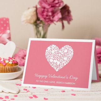 Tarjeta Festiva El corazón rosado será mi El día de San Valentín d