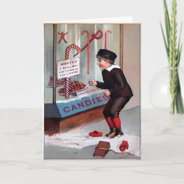 Tarjeta Festiva El Creepy Victoriano Me Lick (Anverso)