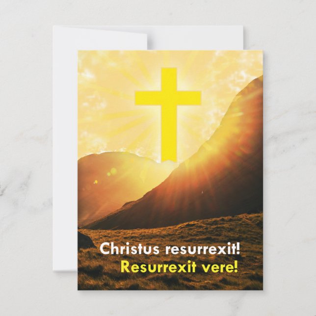 Tarjeta Festiva El Cristo latino es un saludo de Pascua creciente (Anverso)