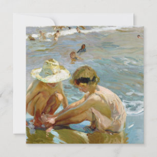 Tarjeta Festiva El cuadro del pie herido de Joaquin Sorolla
