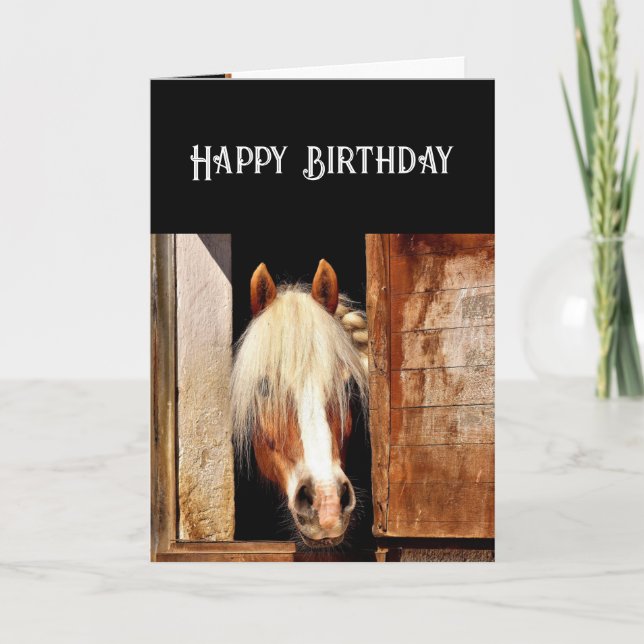 Tarjeta Festiva El cumpleaños cristiano del caballo occidental es  (Anverso)