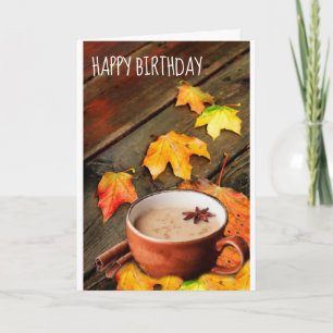 TARJETA FESTIVA **EL CUMPLEAÑOS DE OTOÑO TE DESEA"