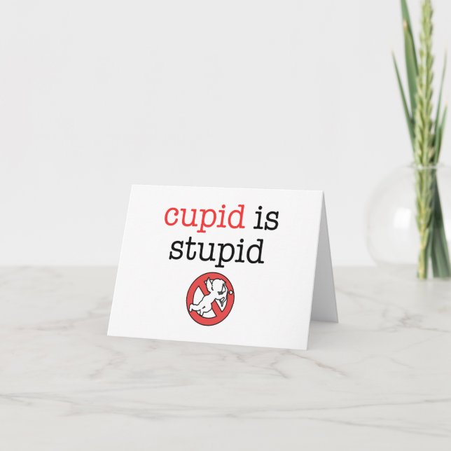 Tarjeta Festiva El Cupid es el día de las Anti-Tarjetas del día de (Anverso)