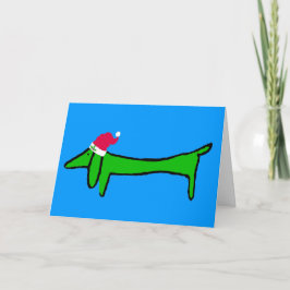 Tarjeta Festiva El Dachshund para los Navidades