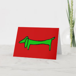 Tarjeta Festiva El Dachshund para los Navidades