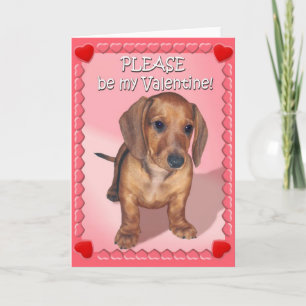 Tarjeta Festiva El deseo de un perrito del Dachshund para el día