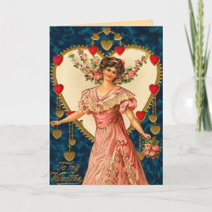 Tarjeta Festiva El deseo del corazón del Victorian