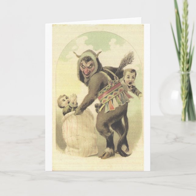 Tarjeta Festiva El despido de Krampus (Anverso)