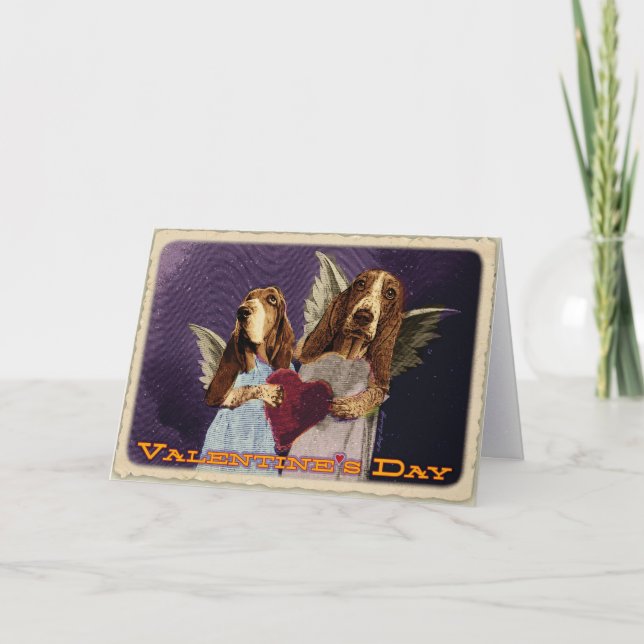 Tarjeta Festiva El día de Bassentine feliz (Anverso)