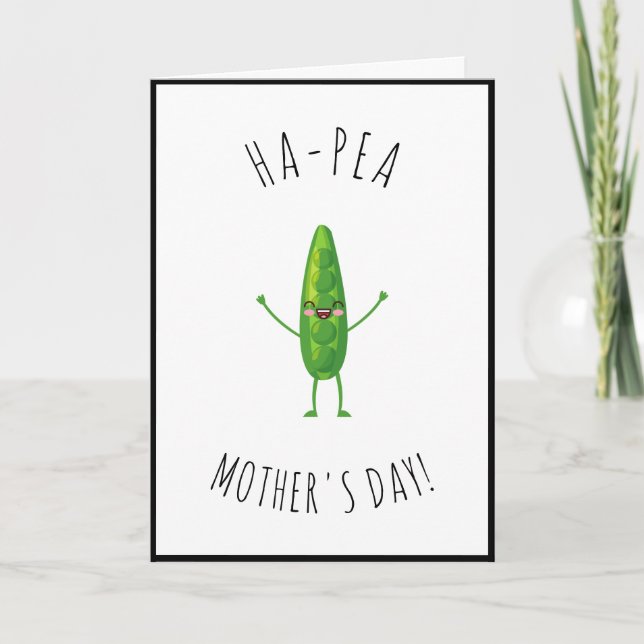 Tarjeta Festiva El día de la madre de Ha-Pea, un divertido bollo q (Anverso)