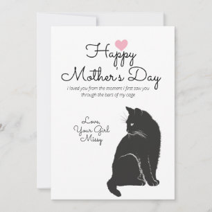 Tarjeta Festiva El día de la madre desde el gato