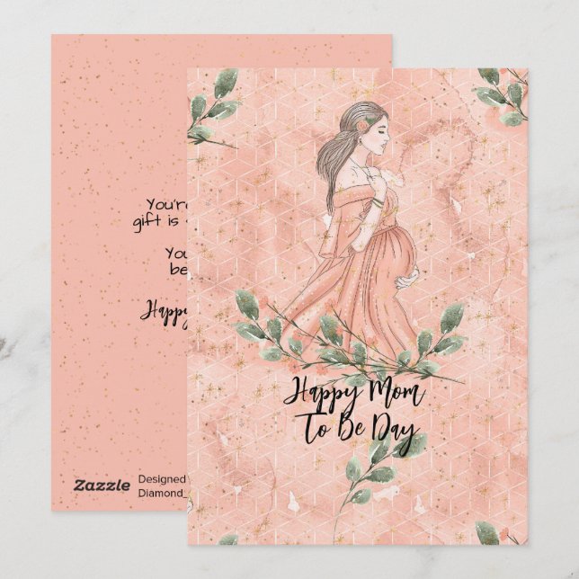 Tarjeta Festiva El día de la madre, la próxima pradera (Anverso / Reverso)