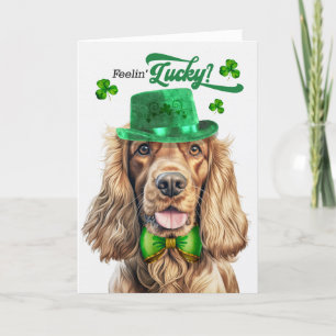 Tarjeta Festiva El Día de San Patricio de Cocker Spaniel