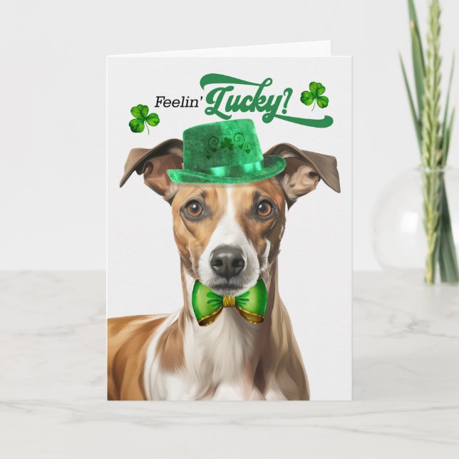 Tarjeta Festiva El Día de San Patricio de los Perros Azufles (Anverso)