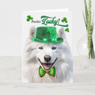 Tarjeta Festiva El Día de San Patricio de Samoyed Dog Feelin