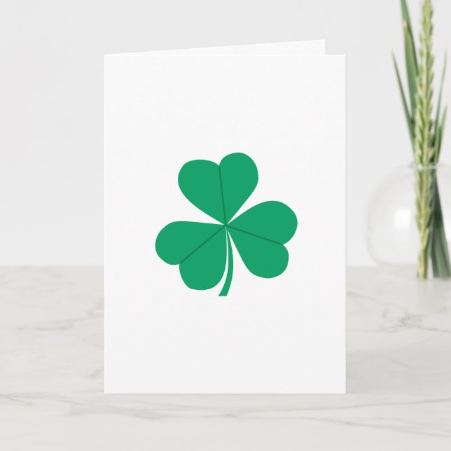 Tarjeta Festiva El Día de San Patricio de Shamrock Green White (Anverso)