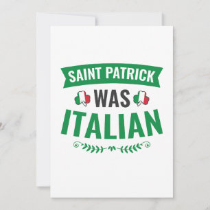 Tarjeta Festiva El Día de San Patricio era italiano